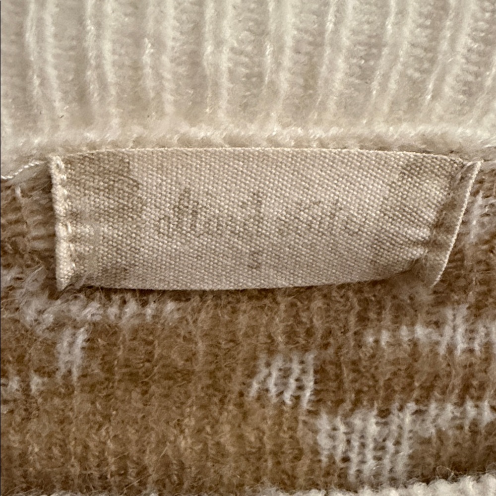 Altard State Floral Patterned Cream and Brown Sweater - Picture 2 of 2